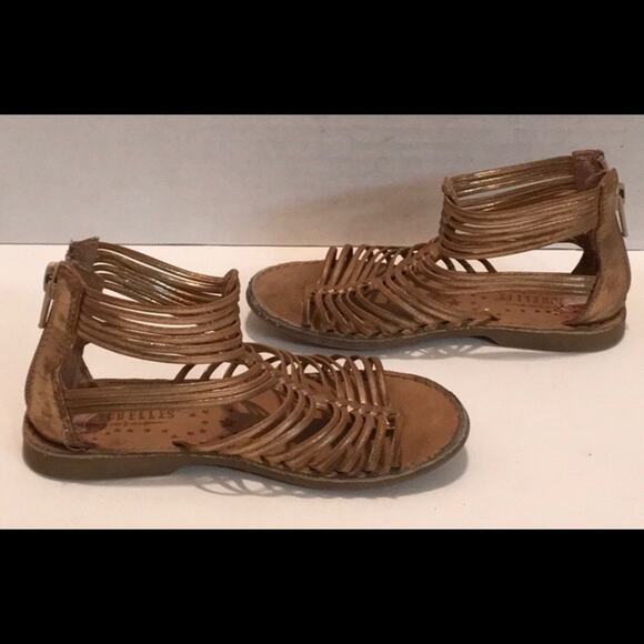 ✅✅REDUCED✅✅SEYCHELLES Little GIRL GLADIATOR GOLD SANDAL 10 🎄🎄GREAT BUY🎄🎄 - Picture 1 of 10